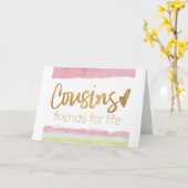 BIRTHDAG WISH "COUSIN" & "BEST FRIEND" KAART (Gele Bloem)