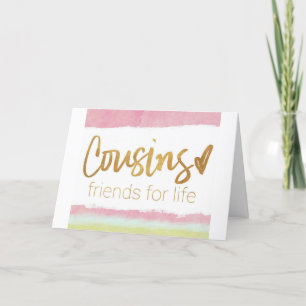 BIRTHDAG WISH "COUSIN" & "BEST FRIEND" KAART