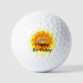 BIRTHDAG: Zonneverjaardagsontwerp; Golfballen (Voorkant)