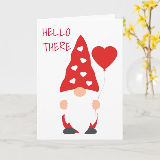 BIRTHDAGGREETTEN VAN COMEDIC GNOME KAART (Gele Bloem)