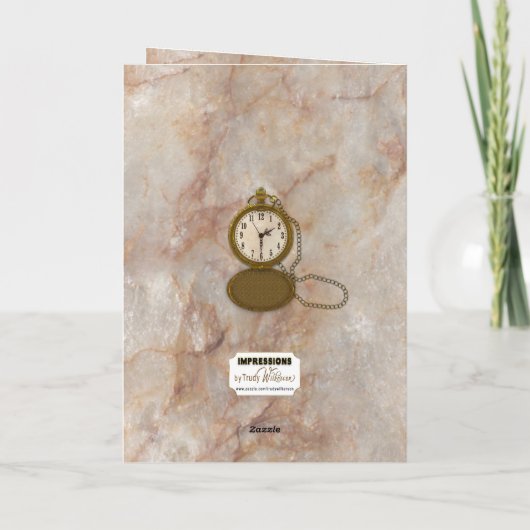 Birthday 100th Pocket Watch and Chain Kaart (Achterkant)