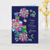Birthday, 105th, heldere, kleurrijke bloemen kaart (Gele Bloem)