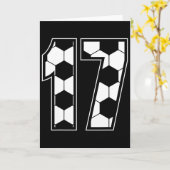 Birthday 17 Years Soccer Kaart (Gele Bloem)