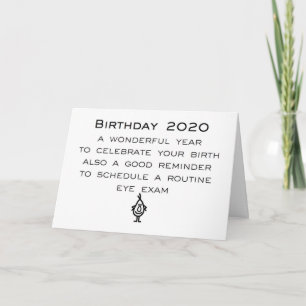 Birthday 2020, een grappig Happy Birthday-gedicht Kaart