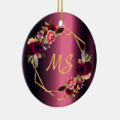 Birthday 21 filmmonogram met bruidswapens van vrie keramisch ornament (Rechts)