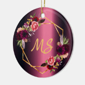 Birthday 21 filmmonogram met bruidswapens van vrie keramisch ornament (Links)