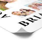 Birthday 33 Aangepast gepersonaliseerd fotocollage Poster (Hoek)