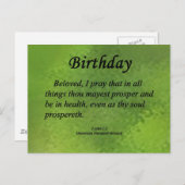 Birthday 3 John 1-2 Briefkaart (Voorkant / Achterkant)