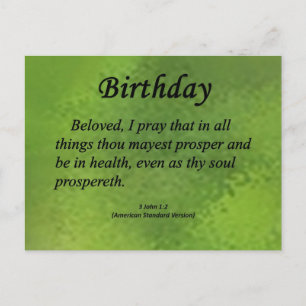 Birthday 3 John 1-2 Briefkaart