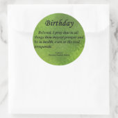 Birthday 3 John 1-2 Ronde Sticker (Tas)