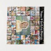 Birthday 45 Foto van Collage Confetti Brush Script Wandkleed (Voorkant (horizontaal))