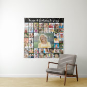 Birthday 45 Foto van Collage Confetti Brush Script Wandkleed (In situ)