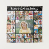 Birthday 45 Foto van Collage Confetti Brush Script Wandkleed (Voorkant)