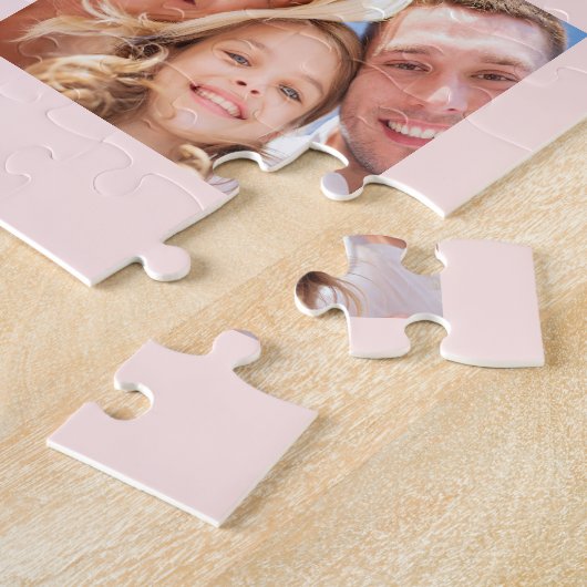 Birthday 50 aangepaste foto roos gouden wazige roz legpuzzel (Zijkant)