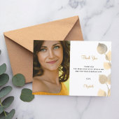Birthday 50 gouden eucalyptusgoud modern bedankkaart