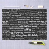 Birthday 50th of om het even welke Witte Doopvonte Tissuepapier (Craft)