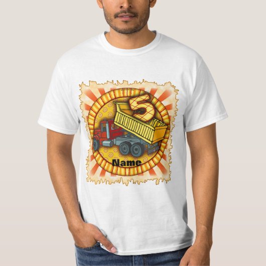 Birthday 5 Dump Truck T-shirt (Voorkant)