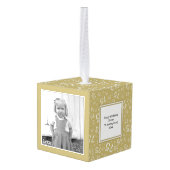 Birthday 75 Keepomwille - Gold/White Number Patter Decoratie (Achter hoekig)