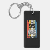 Birthday 95th Level Unlocked 95 Gaming Vintage Sleutelhanger (Voorkant Links)