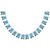 Birthday aanpassen - decoratief blauw vlaggetjes (Alle)