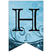 Birthday aanpassen - decoratief blauw vlaggetjes (Eerste vlag)