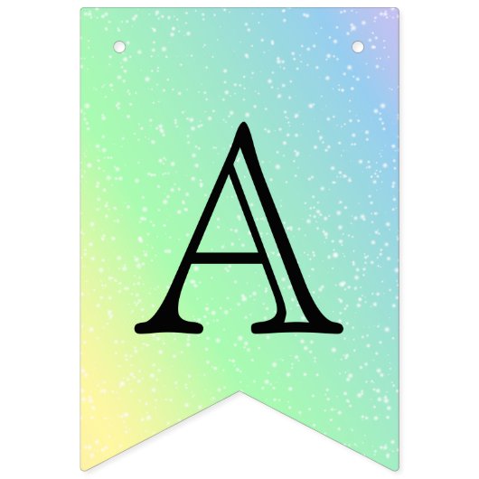 Birthday aanpassen - Pastel regenboog Vlaggetjes (Tweede vlag)