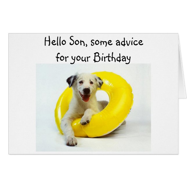 BIRTHDAY ADVICE "SON'S" BIRTHDAY VAN SPORTEPOP (Voorkant Horizontaal)