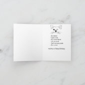 Birthday-advies van Winking Cat Fun Animal Humor Kaart (Binnen)