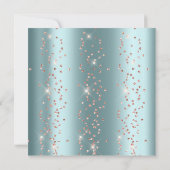 Birthday Afstuderen Spark Foto Confetti Roos Blue Kaart (Achterkant)