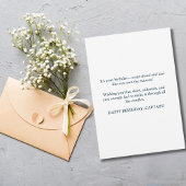 Birthday Airplane Blue and Gold Watercolor Elegant Kaart