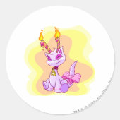 Birthday Aisha Ronde Sticker (Voorkant)