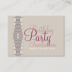Birthday + All Occasion Party Invitation Card Visitekaartje