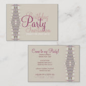 Birthday + All Occasion Party Invitation Kaart Visitekaartje (Voorkant / Achterkant)