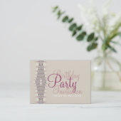 Birthday + All Occasion Party Invitation Kaart Visitekaartje (Staand voorkant)