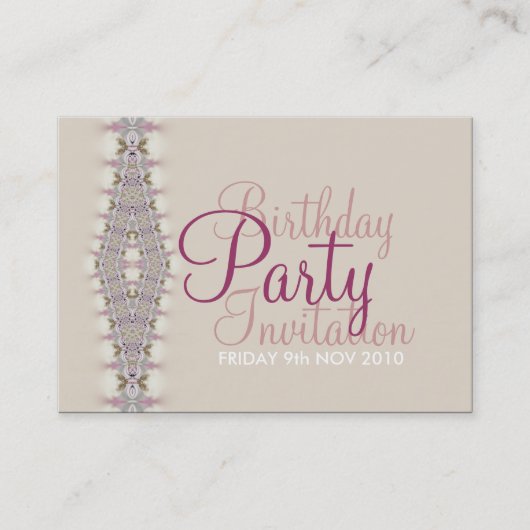 Birthday + All Occasion Party Invitation Kaart Visitekaartje (Voorkant)