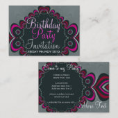 Birthday + All Occasion Party Invitation Kaart Visitekaartje (Voorkant / Achterkant)