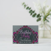 Birthday + All Occasion Party Invitation Kaart Visitekaartje (Staand voorkant)