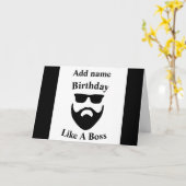 Birthday als een bard verjaardagskaart kaart (Gele Bloem)