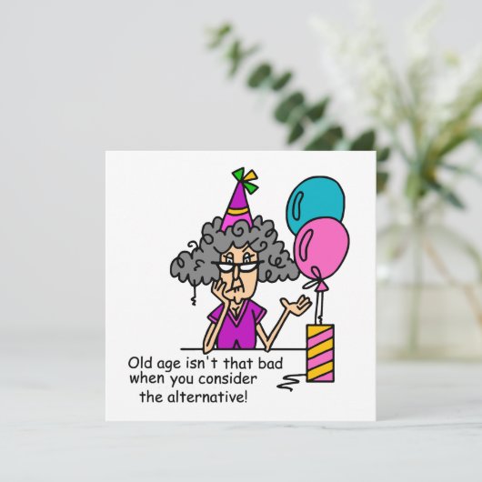 Birthday Alternative Humor Kaart (Staand voorkant)