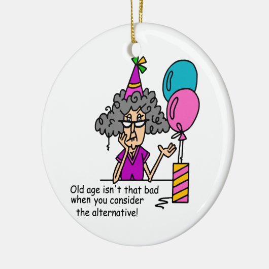 Birthday Alternative Humor Keramisch Ornament (Links)