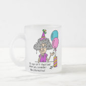 Birthday Alternative Humor Matglas Koffiemok (Links)