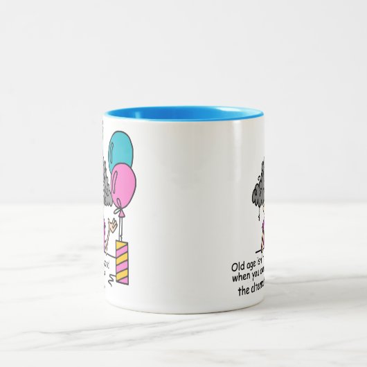 Birthday Alternative Humor Tweekleurige Koffiemok (Center)