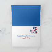 Birthday American Starfish with Flag Bikini Kaart (Binnen)