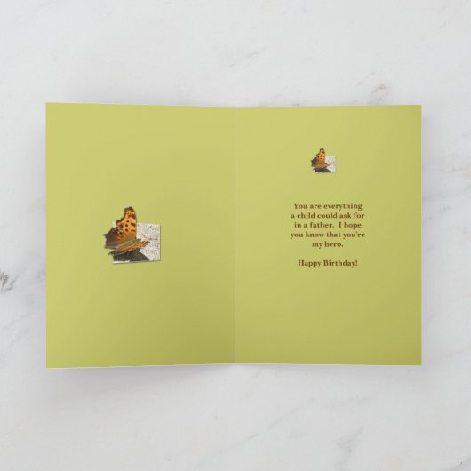 Birthday Angle Wing Comma Butterfly Kaart (Binnen)