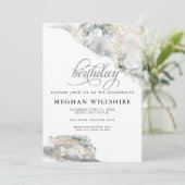 Birthday April Diamond Waterverf Geode Kaart (Staand voorkant)