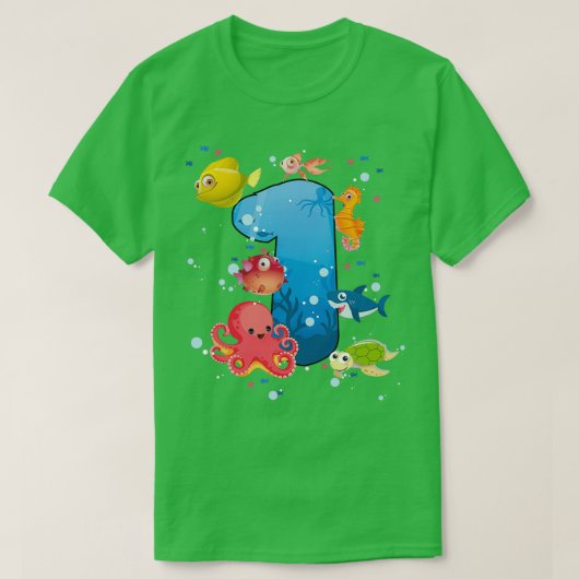 Birthday Aquarium 3 T-shirt (Design voorkant)