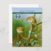 Birthday Archibald Thorburn Cute dormice CC0185 Briefkaart (Voorkant / Achterkant)