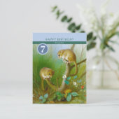 Birthday Archibald Thorburn Cute dormice CC0185 Briefkaart (Staand voorkant)