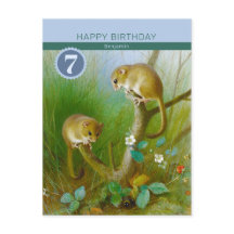 Birthday Archibald Thorburn Cute dormice CC0185