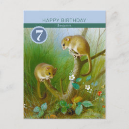 Birthday Archibald Thorburn Cute dormice CC0185 Briefkaart